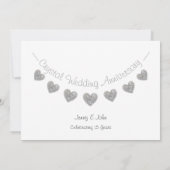 Invitation moderne pour les 15 ans de mariage de c (Dos)