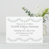 Invitation moderne pour les 20 ans de mariage en C (Debout devant)
