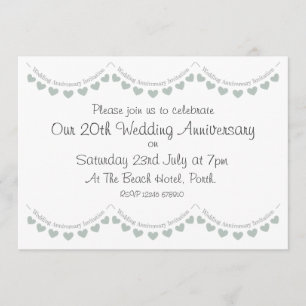 Invitation moderne pour les 20 ans de mariage en C