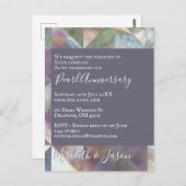 Invitation moderne pour les 30 ans de mariage perl (Devant / Derrière)