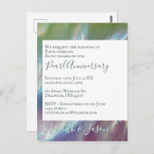 Invitation moderne pour les 30 ans de mariage perl (Devant / Derrière)