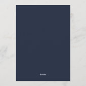 Invitation moderne pour les 40 ans avec du bleu ma (Dos)
