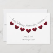 Invitation moderne pour les 40 ans de mariage, noc (Dos)