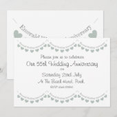 Invitation moderne pour les 55 ans de mariage, noc (Devant / Derrière)