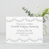 Invitation moderne pour les 60 ans de mariage noce (Debout devant)