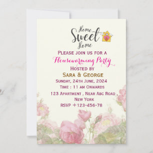 Invitation moderne pour pendaison de crémaillère