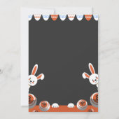 Invitation moderne pour soirée Bingo gris et orang (Dos)