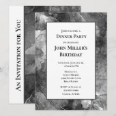Invitation moderne pour un dîner d'anniversaire en (Devant / Derrière)