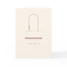 Invitation moderne pour un dîner de Friendsgiving