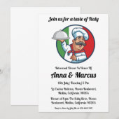Invitation moderne pour un dîner italien (Devant / Derrière)