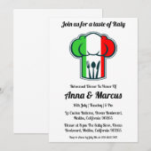 Invitation moderne pour un dîner italien (Devant / Derrière)