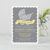 Invitation moderne pour une baby shower (Debout devant)