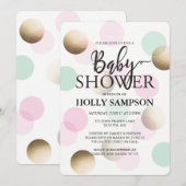 Invitation moderne pour une baby shower (Devant / Derrière)