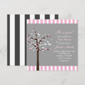 Invitation moderne pour une baby shower avec un ar (Devant / Derrière)