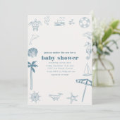 Invitation moderne pour une baby shower "Sous l'oc (Debout devant)