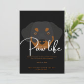 Invitation moderne pour une fête avec empreinte de (Debout devant)