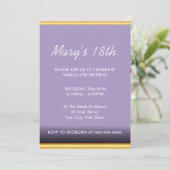 Invitation moderne pour une fête d'anniversaire (Debout devant)