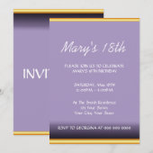 Invitation moderne pour une fête d'anniversaire (Devant / Derrière)