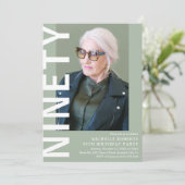 Invitation moderne pour une fête d'anniversaire de (Debout devant)