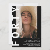 Invitation moderne pour une fête d'anniversaire de (Devant)