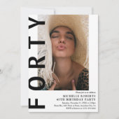 Invitation moderne pour une fête d'anniversaire de (Devant)