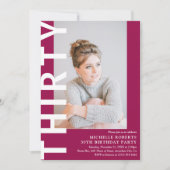 Invitation moderne pour une fête d'anniversaire de (Devant)