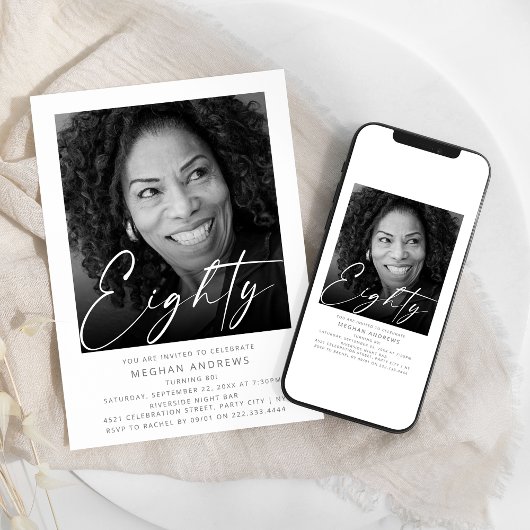 Invitation moderne pour une fête d'anniversaire de