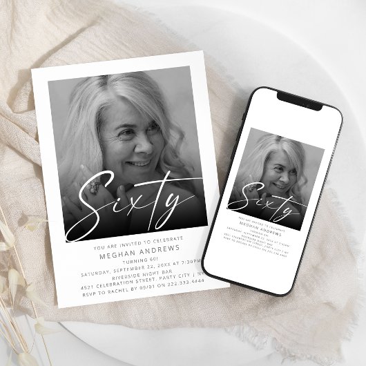 Invitation moderne pour une fête d'anniversaire de