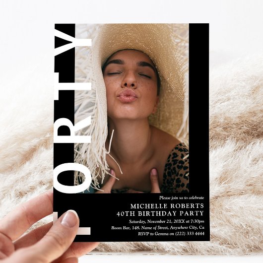 Invitation moderne pour une fête d'anniversaire de