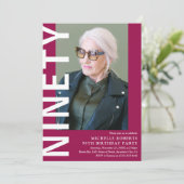 Invitation moderne pour une fête d'anniversaire de (Debout devant)