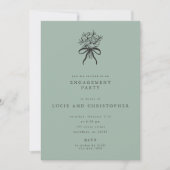 Invitation moderne pour une fête de fiançailles (Devant)