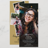 Invitation moderne pour une fête de fin d'études a (Devant / Derrière)