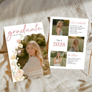 Invitation moderne pour une fête de fin d'études a