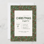 Invitation moderne pour une fête de Noël au thème (Devant)