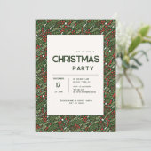 Invitation moderne pour une fête de Noël au thème (Debout devant)