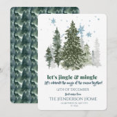 Invitation moderne pour une fête de Noël joyeuse (Devant / Derrière)