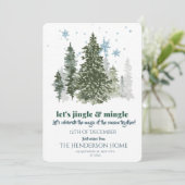 Invitation moderne pour une fête de Noël joyeuse (Debout devant)