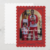 Invitation moderne pour une fête de Noël joyeuse (Devant / Derrière)