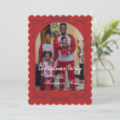 Invitation moderne pour une fête de Noël joyeuse (Debout devant)