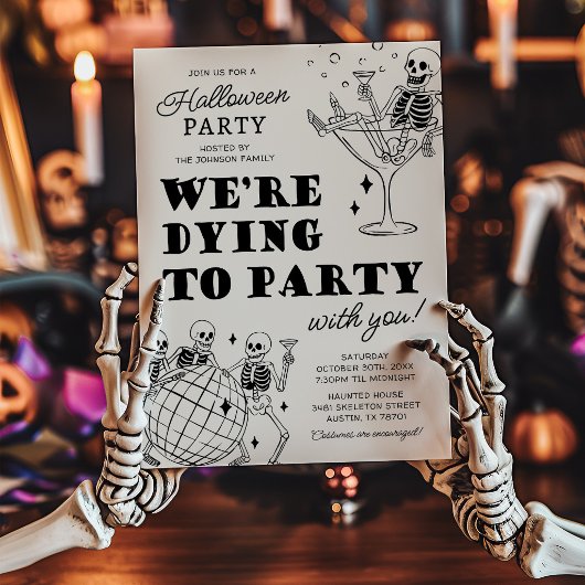 Invitation moderne pour une fête d'Halloween Moura