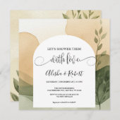 Invitation moderne pour une fête prénatale de coup (Devant / Derrière)