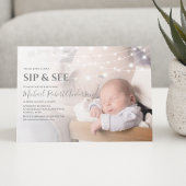 Invitation moderne pour une fête Sip And See