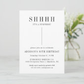 Invitation moderne pour une fête surprise (Debout devant)