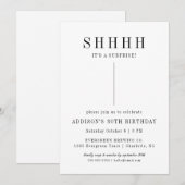 Invitation moderne pour une fête surprise (Devant / Derrière)