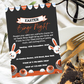 Invitation moderne pour une soirée Bingo gris et o