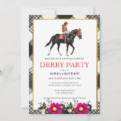 Invitation moderne pour une soirée Derby de course (Devant)