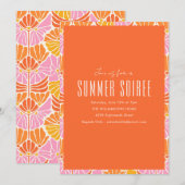 Invitation moderne pour une soirée d'été à thème f (Devant / Derrière)