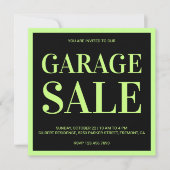 Invitation moderne pour vente de garage (Devant)