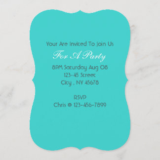 Invitation moderne preppy girly chic aqua bleu turquoise turq