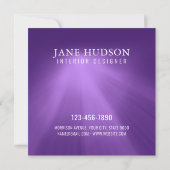Invitation Moderne Propre Élégant Design Purple Plain Luxueux (Dos)